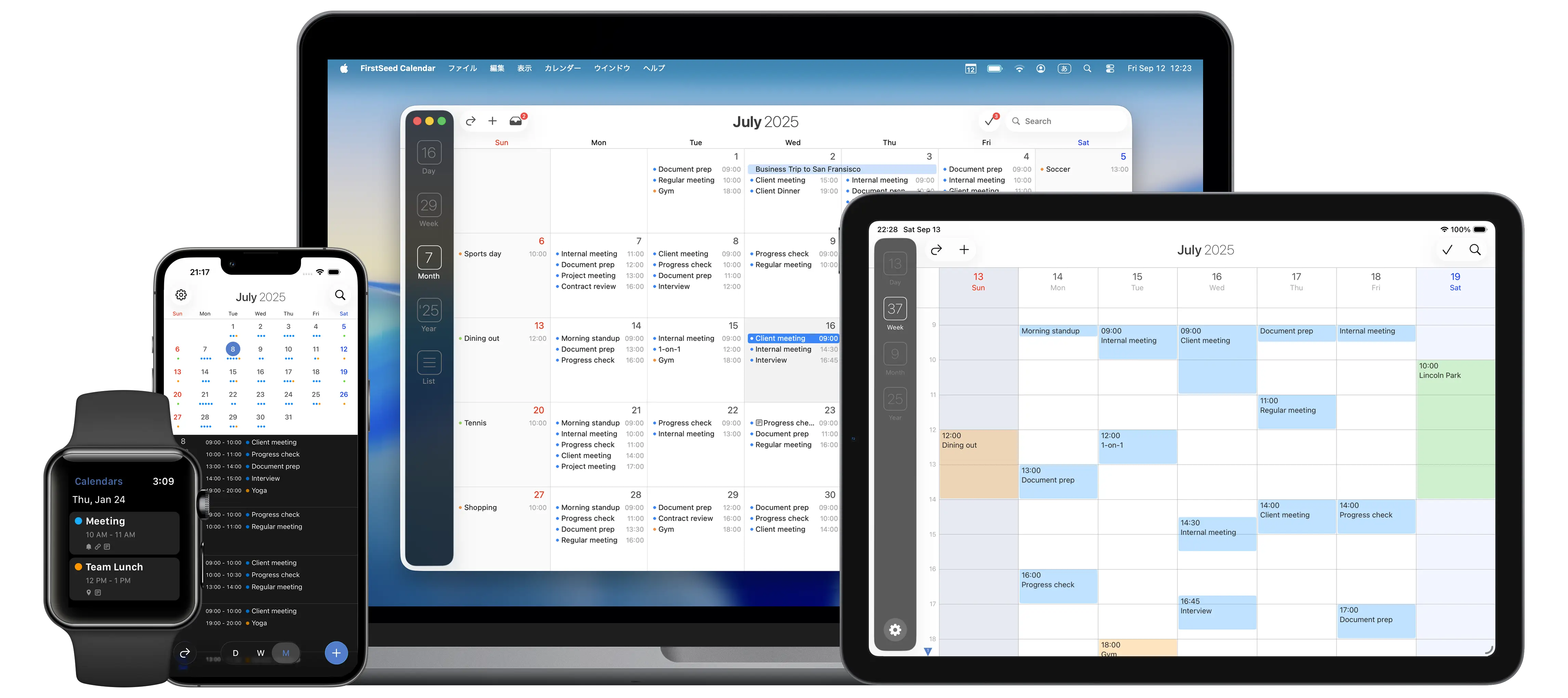 FirstSeed Calendar mit Terminen und Erinnerungen