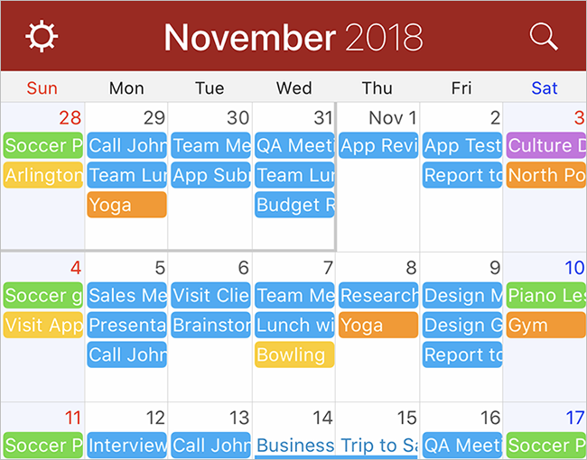 preminder calendar app color bug