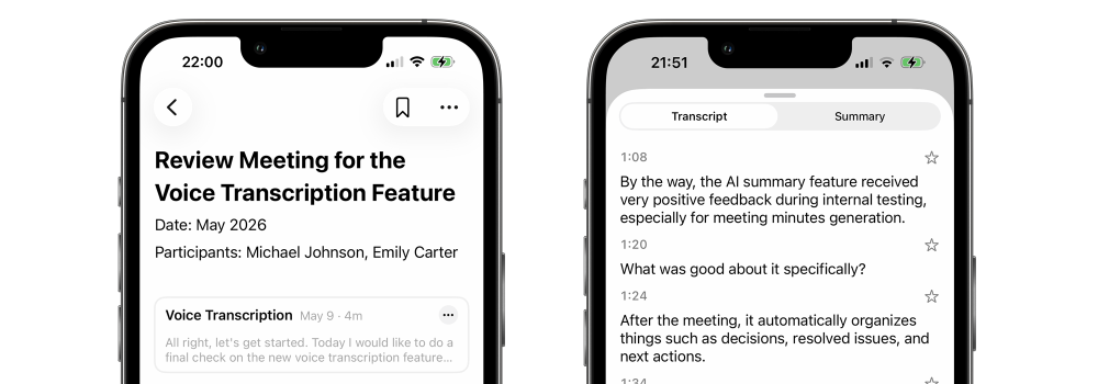 FirstSeed Notes recording and transcription